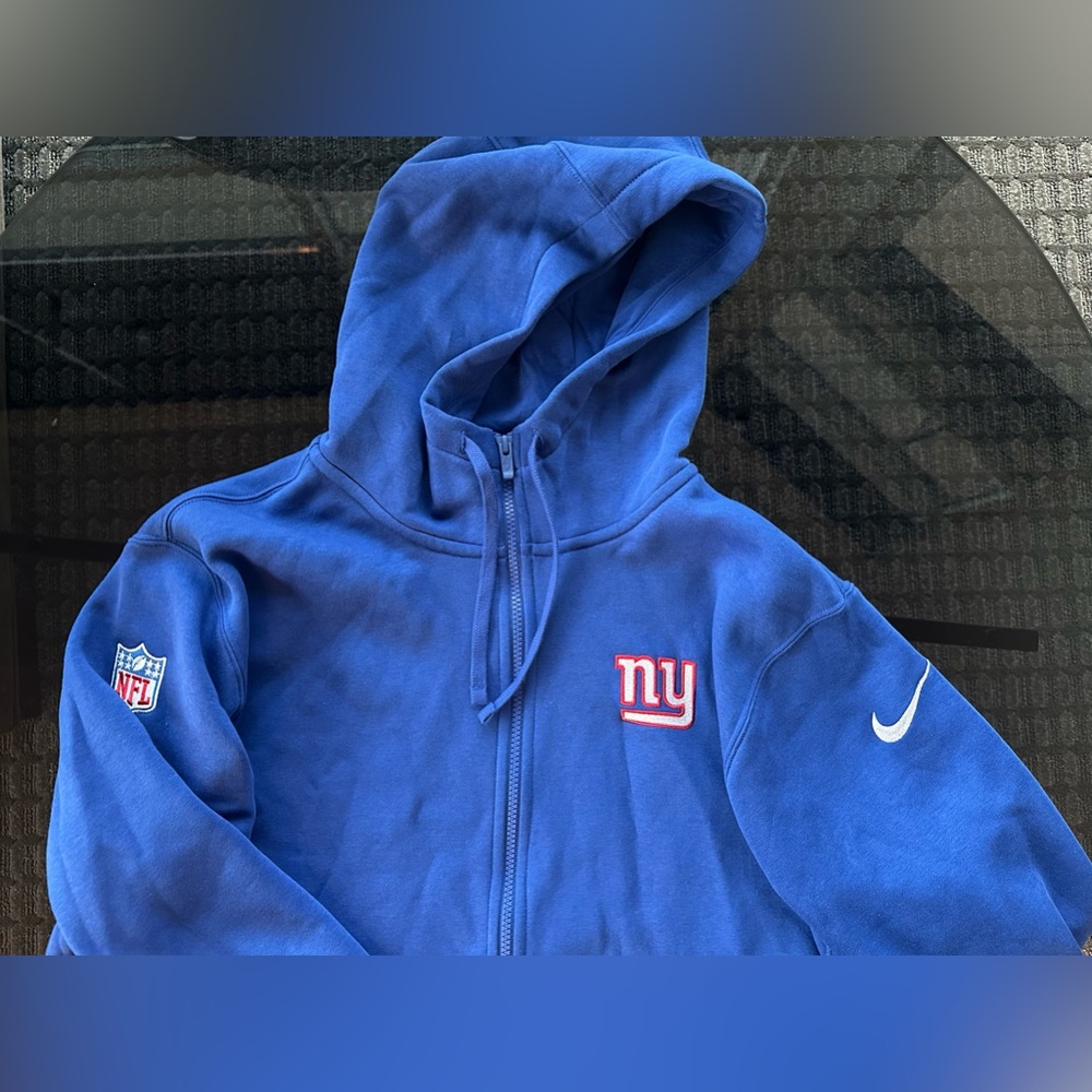 NY Giants NEW Nike Lg Sideline Player Dri-FIT Full-Zip Hoodie Heavyweight fleece